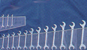 Angle Head Wrench Set Fractional SAE 3/8 to 1-1/4 Inch 14 Pc