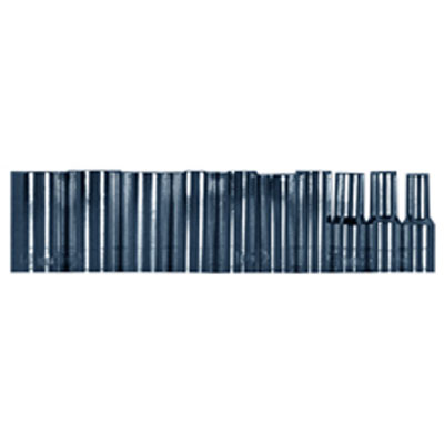 1/4 In Dr 12 Pt Semi-Long Metric Socket Set - 10 Pc