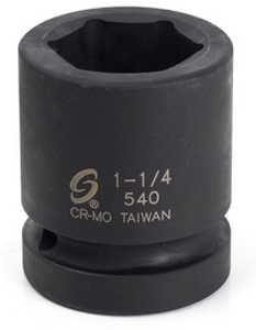 1 In Dr Impact Socket, 6 Pt, Std, 1-1/2 In