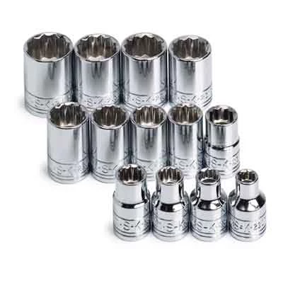 (image for) 3/8 Inch Drive 12 Pt Metric Socket Set 13 Pc