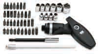 Fractional Ratcheting Screwdriver/T-Handle Set - 47 Piece