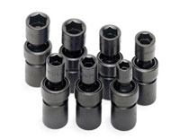 1/2 In Drive 6 Pt Swivel Metric Impact Socket Set - 7 Piece