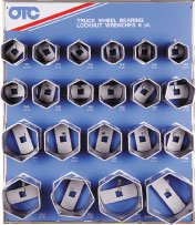 OTC 9850 6 Point Truck Wheel Bearing Locknut Sockets - 21-Pc