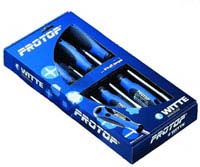 PROTOP PLUS 6-Pc Screwdriver Set - 4 Slotted, Phillips #1 and #2