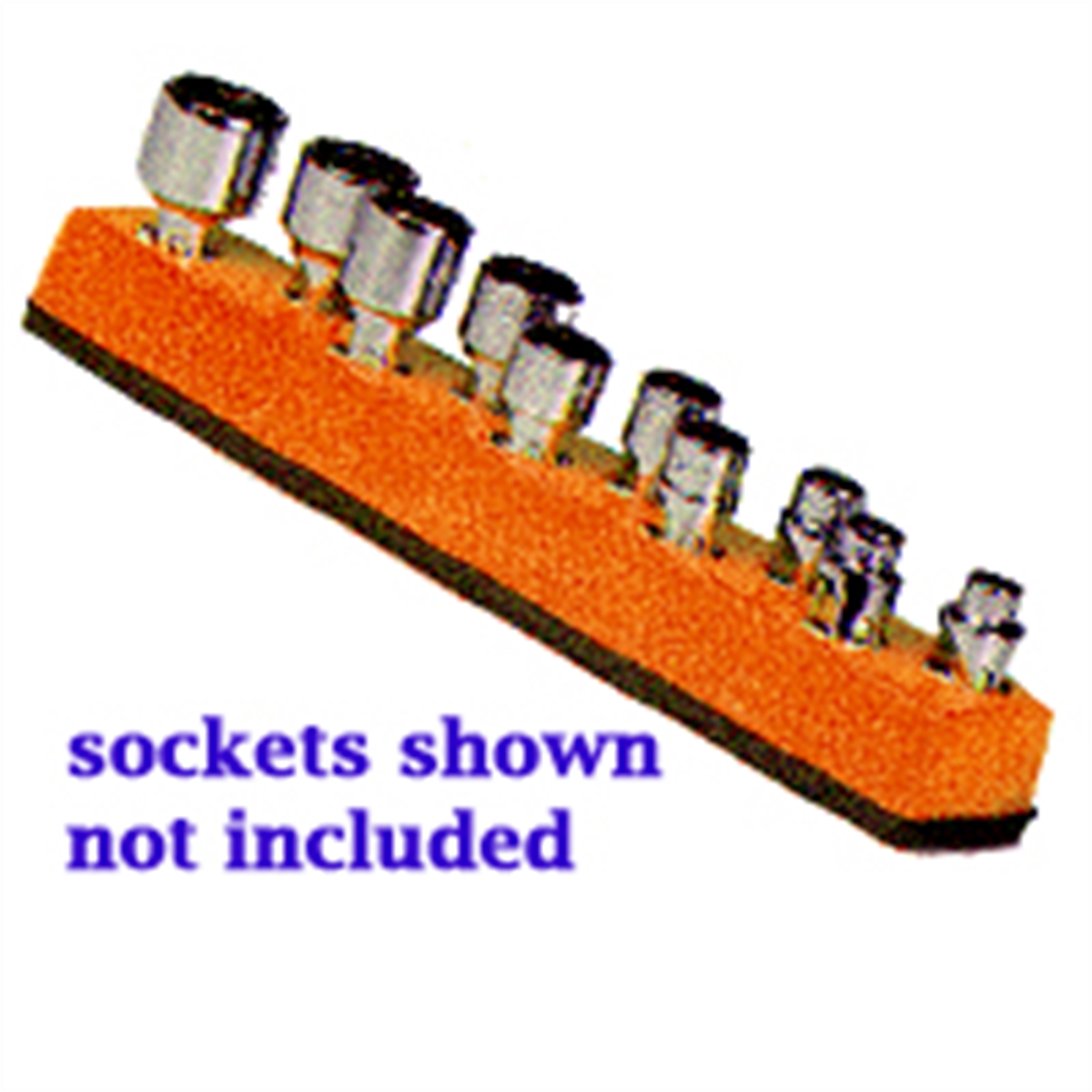 1/4 In Dr Universal Socket Organizer w/ Magnetic Base - Solar Or