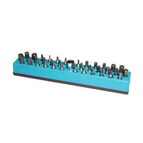 1/4 In Drive Hex Bit Socket Organizer w/ Magnetic Base 37 Hole -