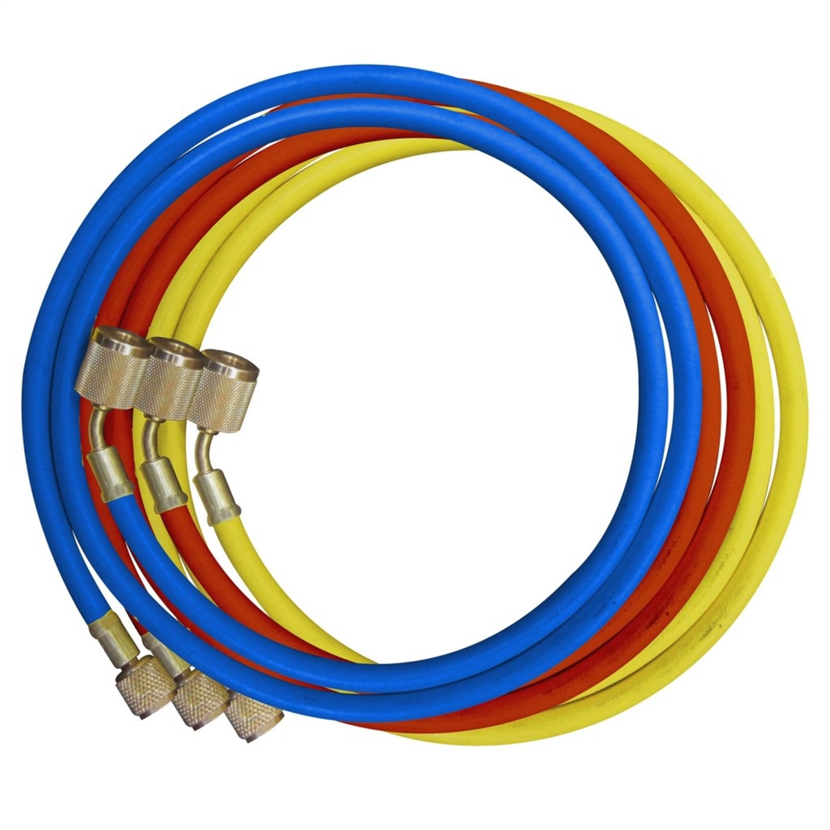 Charging Hose Set w Auto Shut Off Fitting - 96 In