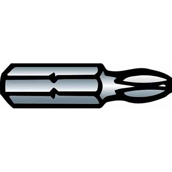 c. #2 Phillips Reduced Shank Insert Bits - 10 Pack