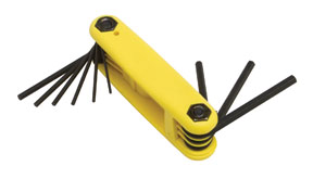 SAE Folding Hex Key Set 9 Pc