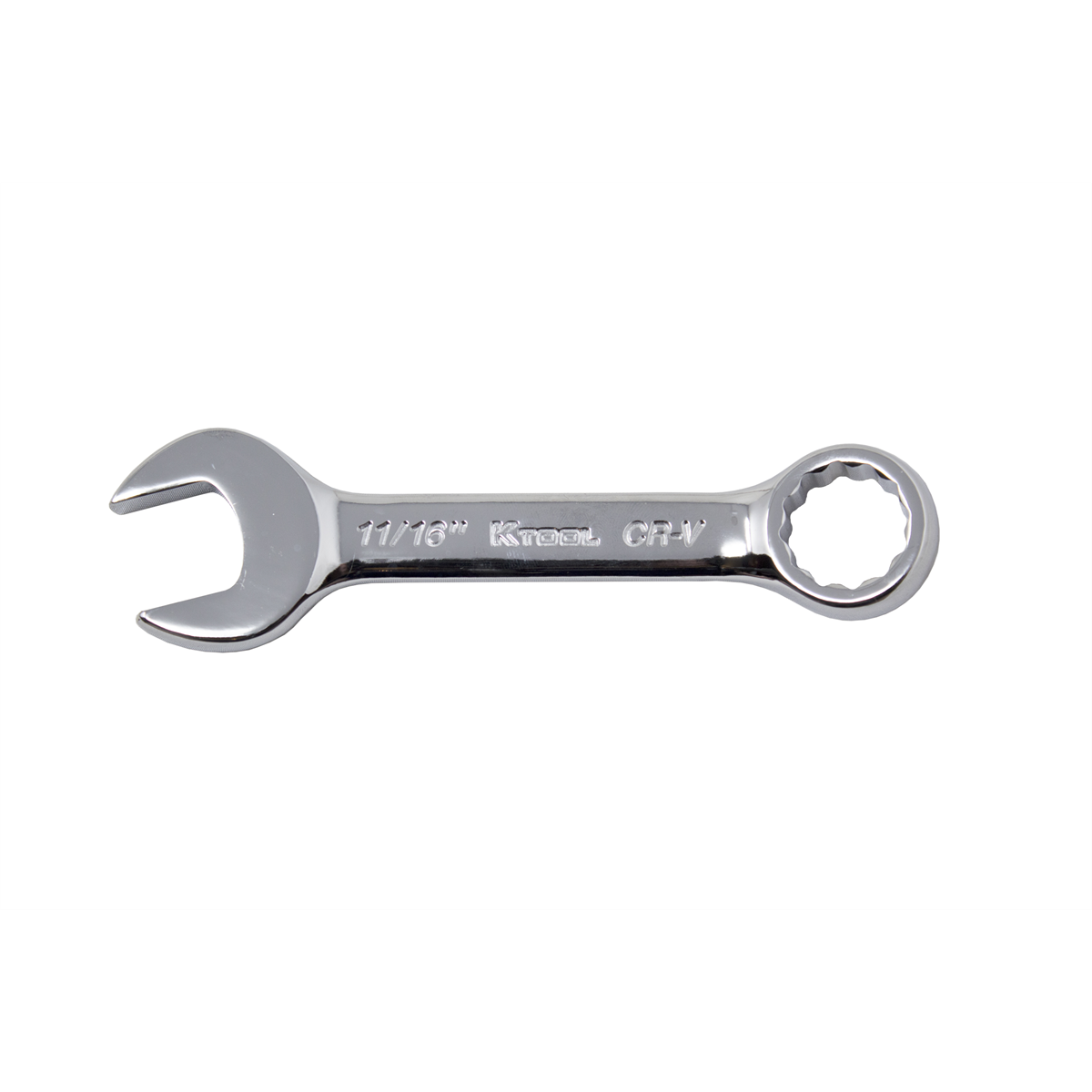 Short High Polish Fractional Combination Wrench - 11/16 In
