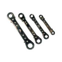 Flat Ratcheting Wrench Box Set SAE- 4 Piece