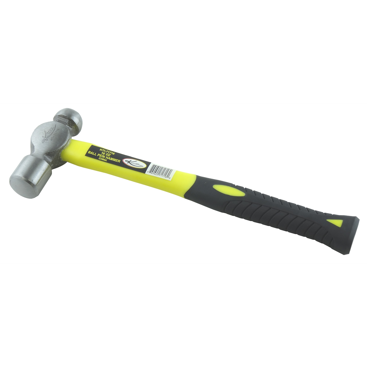 Ball Pein Hammer w/ Fiberglass Handle - 16 Oz