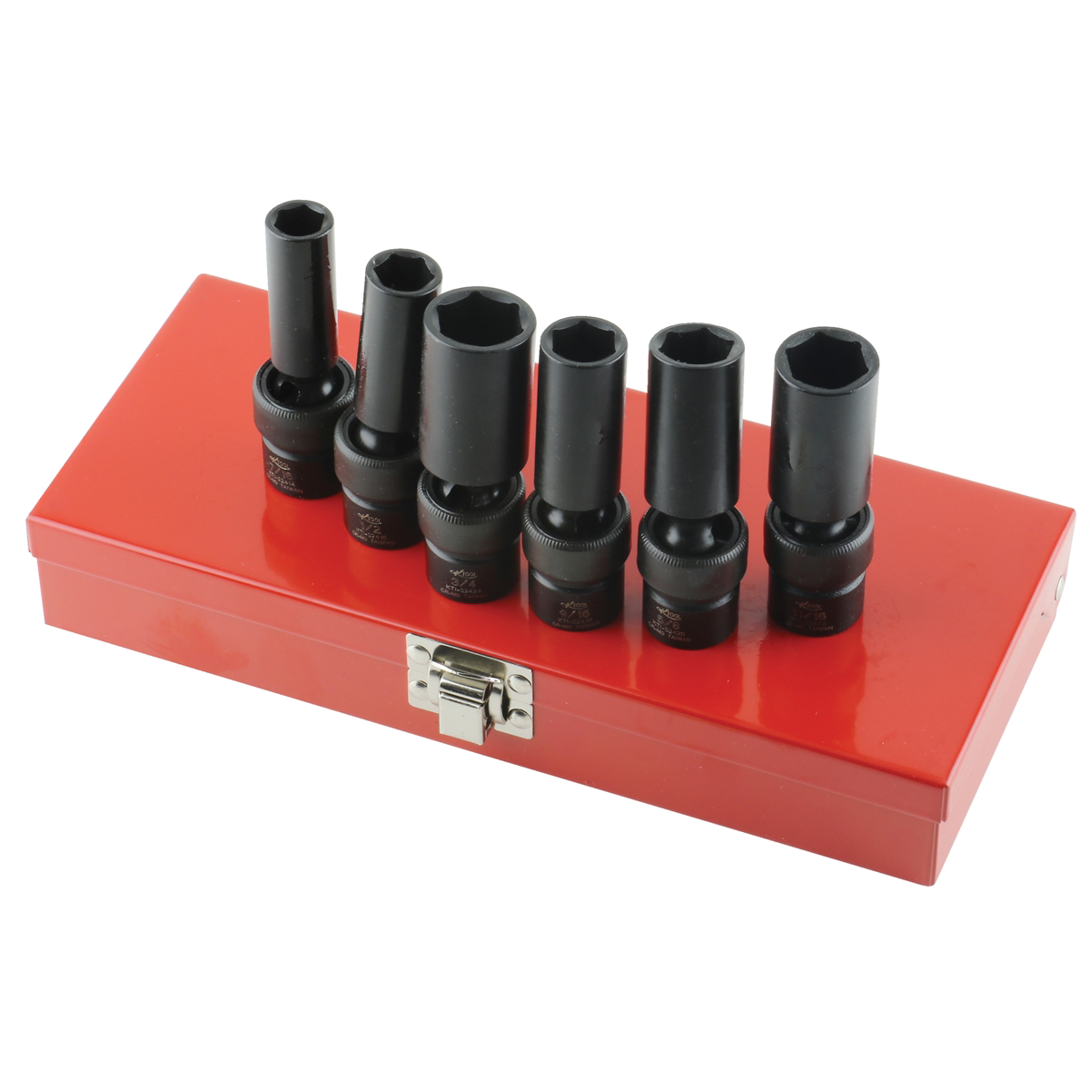 Deep Flex Impact Socket Set - 3/8 In Dr - 6 Piece