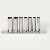Socket Set - 1/4In Dr 6 Pt Deep - 7 Pc