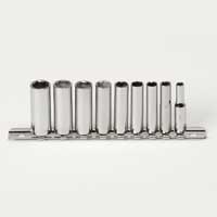 Socket Set - 1/4In Dr 6 Pt Metric Deep - 9 Pc
