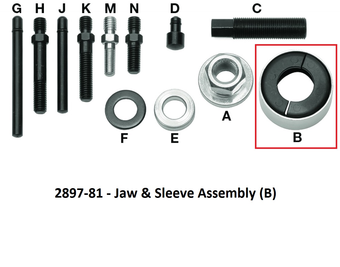 Replacement Jaw & Sleeve Assembly for Pulley Puller & Installer