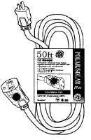 Vinyl Extension Cord - 50 Ft - 16/3 - Orange