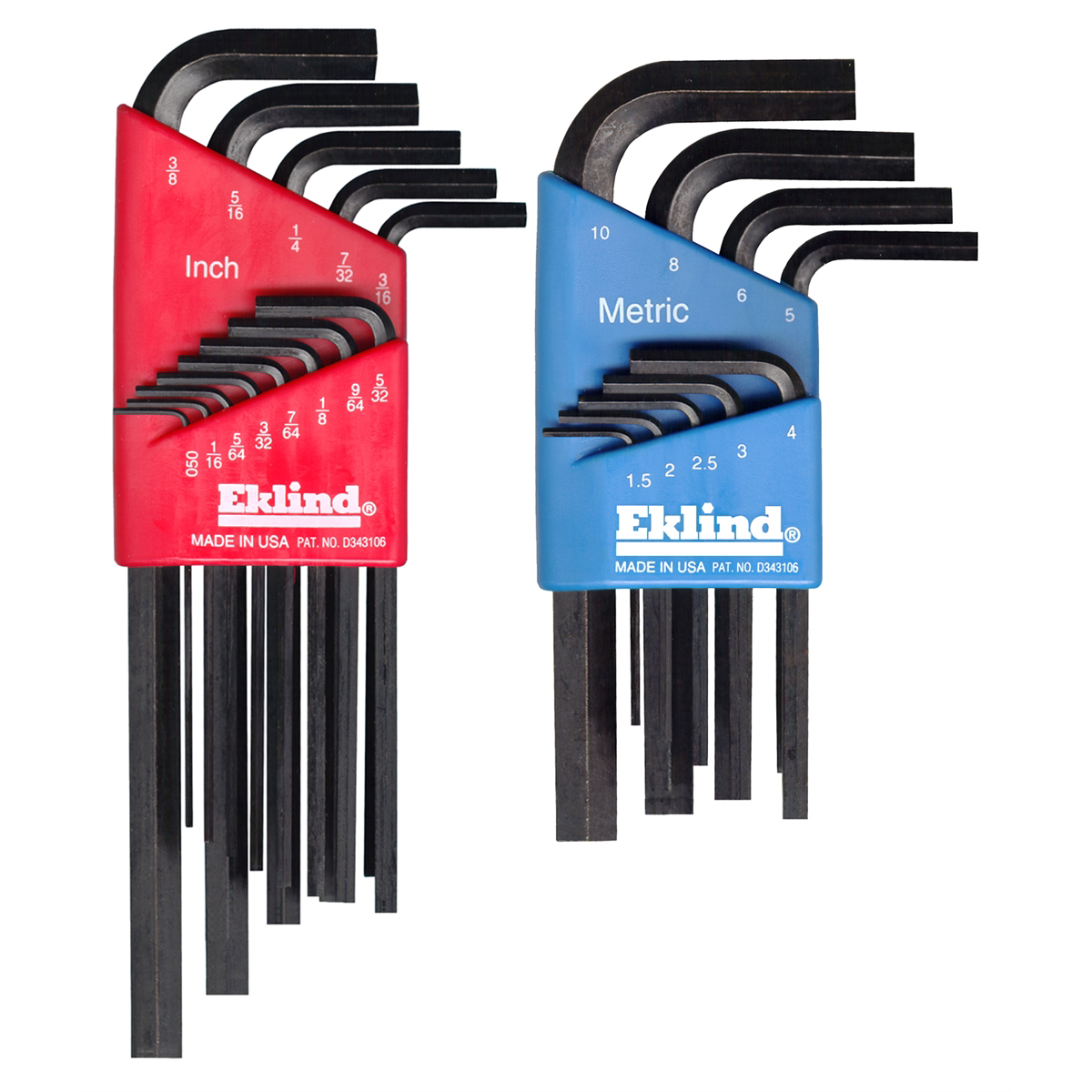 22-Pc Hex Key Combo Set Long .050-3/8In Short 1.5-10mm