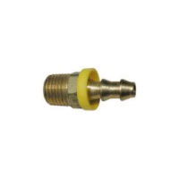 Solid Brass Male Hose Barb Fitting - 1/4 In NPT - 1/4 In H