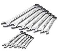 6 & 12 Pt Fractional Combination Wrench Set - 13-Pc