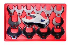 1/2 Inch Drive Jumbo Crowfoot Wrench Set 14 Pc