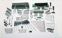 218-pc Mechanics Tool Set w/ 12-Dr Chest, 7-Dr Cabinet