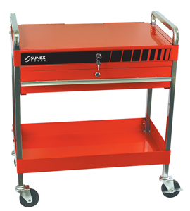 Deluxe Service Cart w/ Locking Top & Drawer
