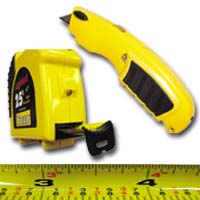 25` Lighted Tape Measure and Lighted Utility Knife