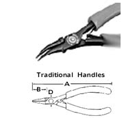 Needle Nose Pliers - Curved Head - Smooth Jaw