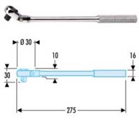 FACOM Long Reach Metal-Grip Hinged Ratchet