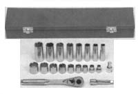 3/8 In Drive 6-Pt Std / Deep Socket Set - 20-Pc