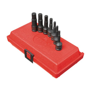 3/8 In Dr SAE Impact Hex Driver Set - 7-Pc