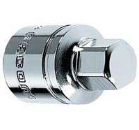FACOM 3/8 In Dr Pipe Plug Socket - Male Hex 14mm