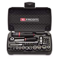 Facom 1/4 In Dr 6-Pt Standard Metric Socket Set - 38-Pc