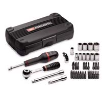 Facom 1/4 In Dr 6-Pt Standard Fractional Socket Set - 38-Pc