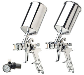 HVLP Spray Gun Kit w/ 1.4mm & 1.7mm Needle Nozzle