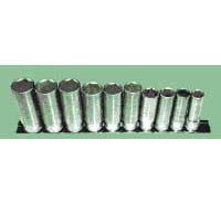 3/8 In Dr Deep 6-Pt Socket Set 466/10 - 10-Pc 10-19mm