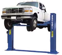 HD Truck Two-Post Lift / Low Ceiling Floor Plate Style - 1