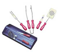 Grilling Tool Set - 4-Pc w/ Tray