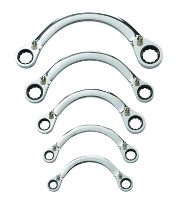 Half Moon Metric Reversible GearWrench Set - 5-Pc