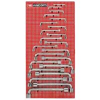 Facom 6 Pt Fractional Angled Open-Socket Wrench Set - 10-Pc