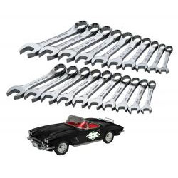 SuperKrome SAE/Metric Short Combination Muscle Car Wrench
