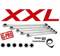 z-nla Metric Double Box XXL Spline G-Pro Wrench Set - 6-Pc