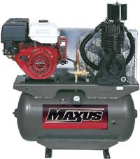 Cast Iron Two Stage Air Compressor - 30 Gal Portable 13 RHP Hond
