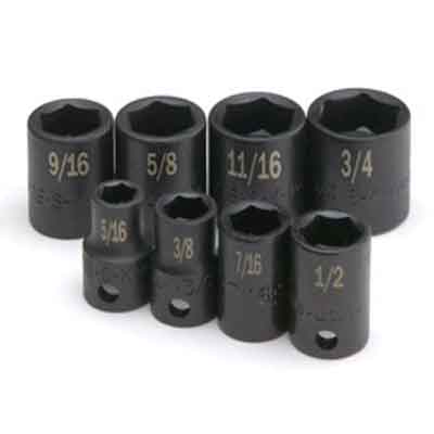 1/2 In Dr 12-Pt Metric Impact Socket - 19mm