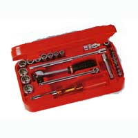FACOM 1/4 In Dr 6pt Metric Socket and Bit Set