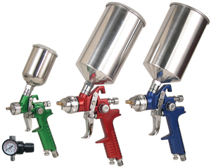 HVLP Spray Gun Kit with Aluminum Case - 4-Pc