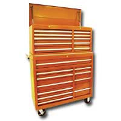 42 In 21 Drawer Chest/Cabinet w/ Roller Bearing Slides - Orange