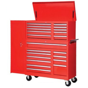 42 In 21 Drawer Chest/Cabinet/Side Combo - Red