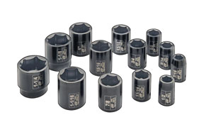1/2 Inch Drive Fractional SAE Impact Socket Set 13 Pc